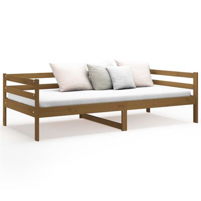 vidaXL Sofá cama de madera maciza de pino marrón miel 80x200 cm