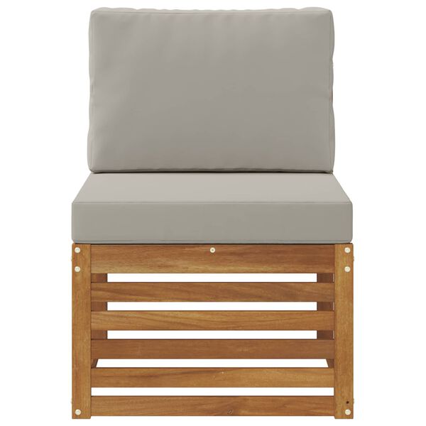 vidaXL Sof&aacute; intermedio de exterior Madera de Acacia S&oacute;lida Natural