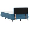 vidaXL Cama Box Spring LED con LED Azul Oscuro 120 x 190 cm Terciopelo