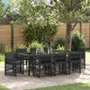 vidaXL Conjunto de Comedor de Jard&iacute;n 9 pcs Negro