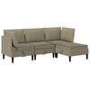 vidaXL Juego de muebles de sal&oacute;n 4 uds. Caqui Tela