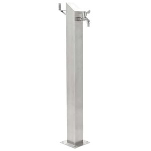 vidaXL Columna de agua de jard&iacute;n acero inoxidable cuadrada 95 cm