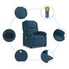 vidaXL Sill&oacute;n de masaje reclinable de terciopelo azul