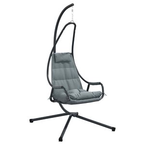 vidaXL Silla huevo colgante Acero 94 x 107 x 196,5 cm Antracita