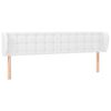 vidaXL Cabecero de cuero sint&eacute;tico blanco 183x23x78/88 cm