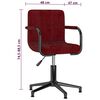 vidaXL Sillas de comedor giratorias 4 unidades terciopelo rojo tinto