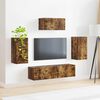 vidaXL Conjunto de mueble de TV 5 pcs Roble ahumado
