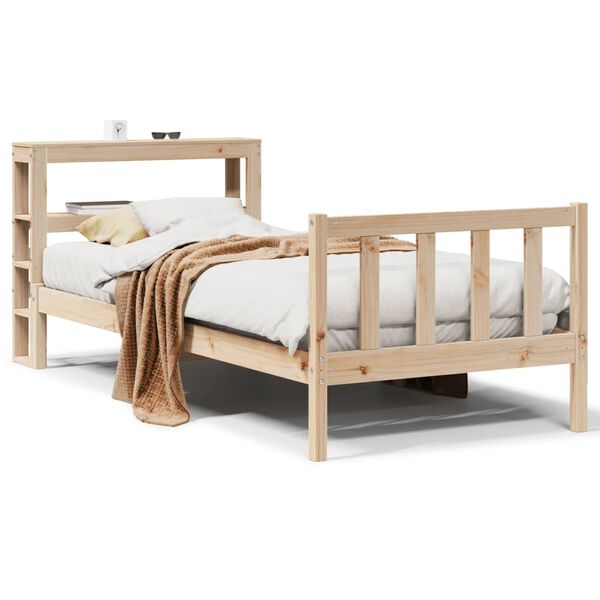 vidaXL Estructura de cama sin colchón madera maciza de pino 90x200 cm