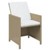 vidaXL Set comedor de jard&iacute;n 9 pzas con cojines rat&aacute;n sint&eacute;tico beige