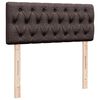 vidaXL Cama box spring con colch&oacute;n tela marr&oacute;n oscuro 120x190 cm