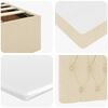 vidaXL Estructura de cama otomana con colch&oacute;n tela crema 90x190cm