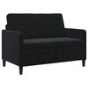vidaXL Sof&aacute; con almacenamiento Negro 122 x 78 x 87 cm Poli&eacute;ster
