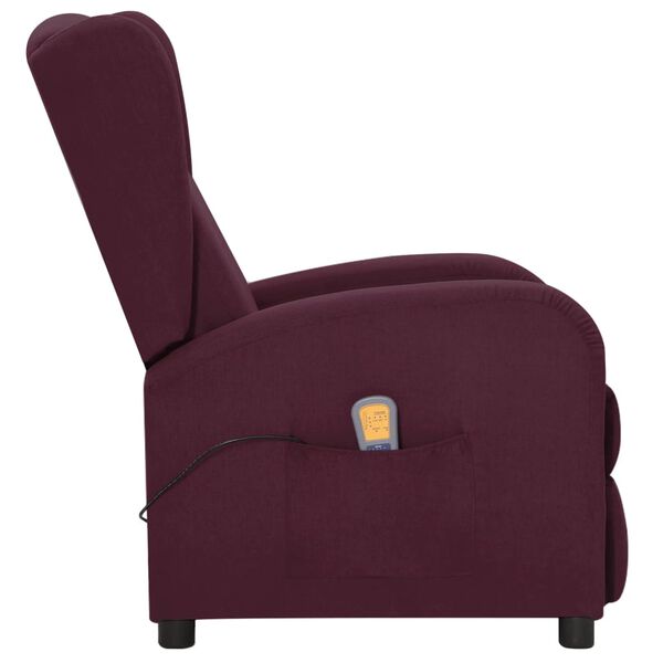vidaXL Sillón de masaje de tela morado
