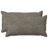vidaXL Coj&iacute;n con almohada HOUTEN 2 uds. Gris Claro Terciopelo