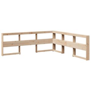 vidaXL Cabecero librer&iacute;a en forma de L madera maciza de pino 180 cm