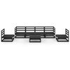 vidaXL Juego de muebles de jard&iacute;n 7 piezas negro madera maciza de pino