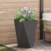 vidaXL Jardinera 2 pcs Negro 50 x 50 x 75 cm Acero