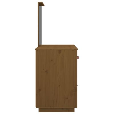 vidaXL Mesa tocador de madera maciza de pino gris 95x50x134 cm