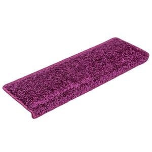 vidaXL Felpudos para escaleras 15 uds 65x21x4 cm violeta