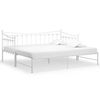 vidaXL Sof&aacute; cama extra&iacute;ble sin colch&oacute;n metal blanco 90x200cm
