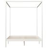 vidaXL Estructura de cama con dosel 2 cajones pino blanco 180x200 cm