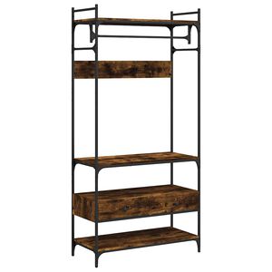 vidaXL Armario cajones madera ingenier&iacute;a roble ahumado 89x39x184,5 cm
