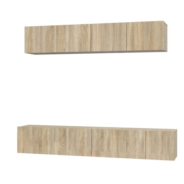 vidaXL Set de muebles para TV 5 pzas madera contrachapada roble Sonoma