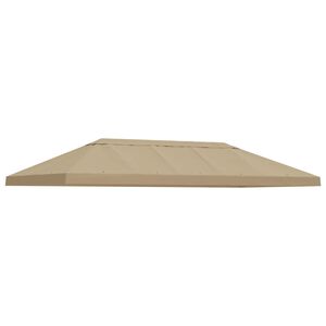vidaXL Funda de toldo de gazebo 6 x 3 m Beige Poli&eacute;ster 190