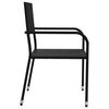 vidaXL Juego de comedor de jard&iacute;n 7 piezas rat&aacute;n sint&eacute;tico negro