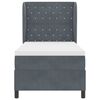 vidaXL Cama tipo Box Spring Gris oscuro 190 x 90 cm Terciopelo