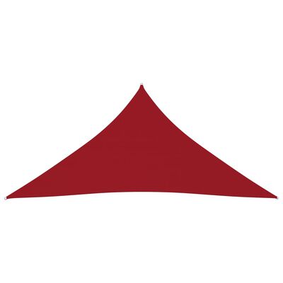 vidaXL Toldo de vela triangular tela oxford rojo 4,5x4,5x4,5 m