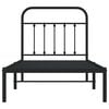 vidaXL Estructura cama sin colch&oacute;n con cabecero metal negro 90x200 cm