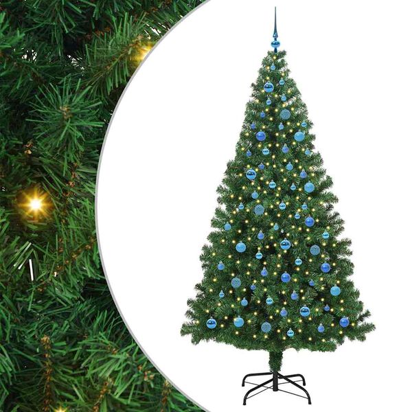 vidaXL &Aacute;rbol de Navidad artificial Verde 240 cm PVC y Acero y Pl&aacute;stico