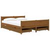 vidaXL Estructura de cama 4 cajones madera pino marr&oacute;n miel 140x200 cm