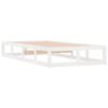 vidaXL Estructura de cama de madera maciza blanca 90x200 cm