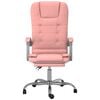 vidaXL Silla de oficina reclinable masaje cuero sint&eacute;tico rosa