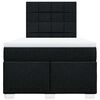 vidaXL Cama box spring con colch&oacute;n tela negro 120x200 cm