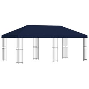 vidaXL Gazebo con paredes laterales 6 x 3 m Azul Poli&eacute;ster y Acero 190