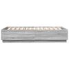 vidaXL Estructura cama con luces LED madera gris Sonoma 120x200 cm