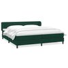 vidaXL Cama box spring con colchones terciopelo verde oscuro 180x220cm