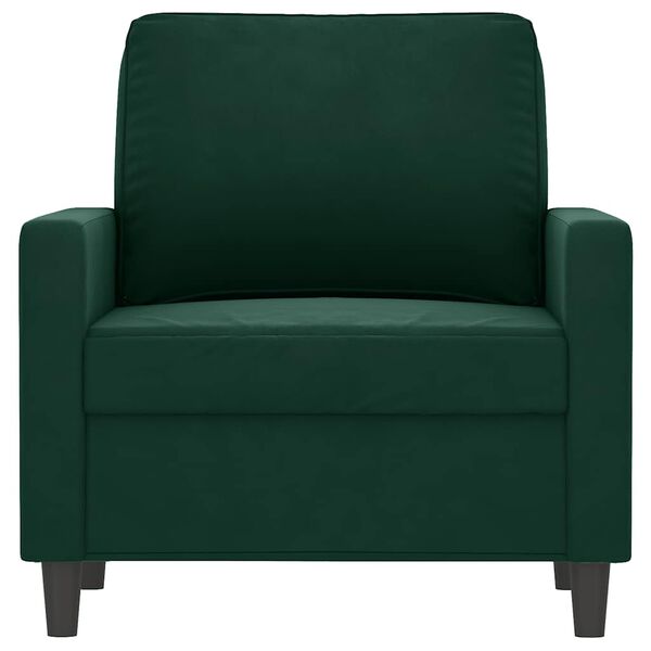vidaXL Sill&oacute;n de terciopelo verde oscuro 60 cm