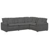 vidaXL Sof&aacute; modular con cojines de tela de pana gris oscuro