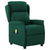 vidaXL Sill&oacute;n de masaje el&eacute;ctrico tela verde oscuro