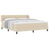 vidaXL Cama tipo Box Spring con cabecera Crema 180 x 200 cm tela
