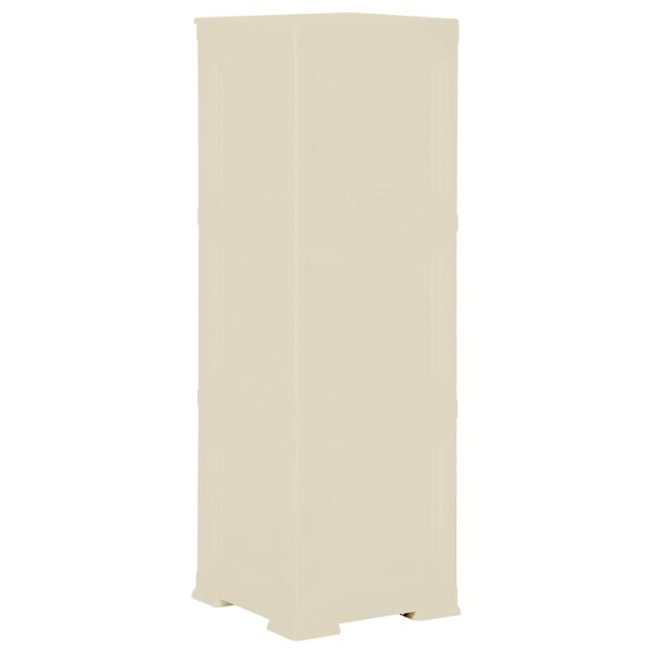 vidaXL Armario de plástico diseño madera blanco angora 40x43x125 cm
