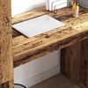 vidaXL Escritorio con estante Madera envejecida 113 x 54 x 120 cm