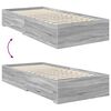vidaXL Estructura de cama Gris Sonoma 90 x 200 cm Madera de ingenier&iacute;a