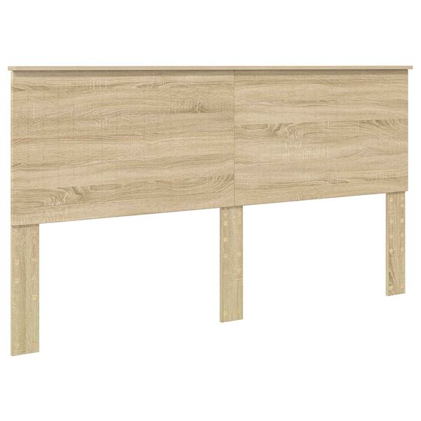 vidaXL Cabecero con cabecera Roble Sonoma 180 cm Madera contrachapada