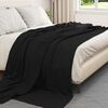 vidaXL Mantitas de Sof&aacute; 6 pcs Negro 240 x 220 cm Lana