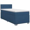 vidaXL Cama box spring con colch&oacute;n con cabecera Azul 90 x 200 cm Tela